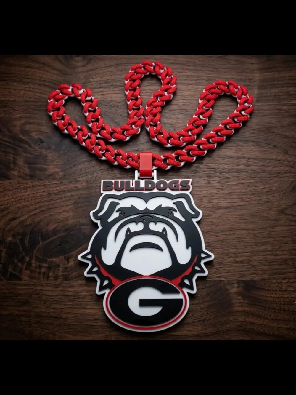 3d Printed Georgia Bulldogs Pendant Hype Chain Accessory Necklace